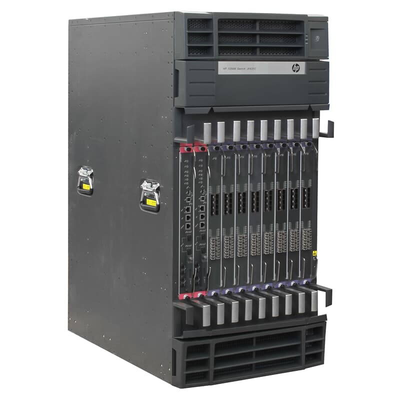 HP Switch 12508 Comware 7.10 2x MPU 9x Fabric 128x GEKKO