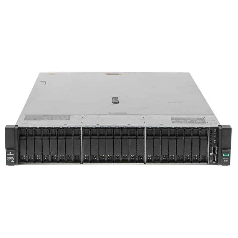 HPE DL380 Gen10 Server<br>2x Xeon Platinum 8168 24C 2,7GHz<br>64GB RAM 26x SFF P408i-a