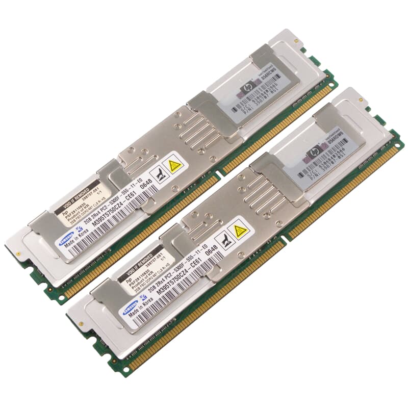 Hp Ddr2 Ram 4gb Kit 2x2gb Pc2 5300f Ecc 2r 397413 B21 Gekko