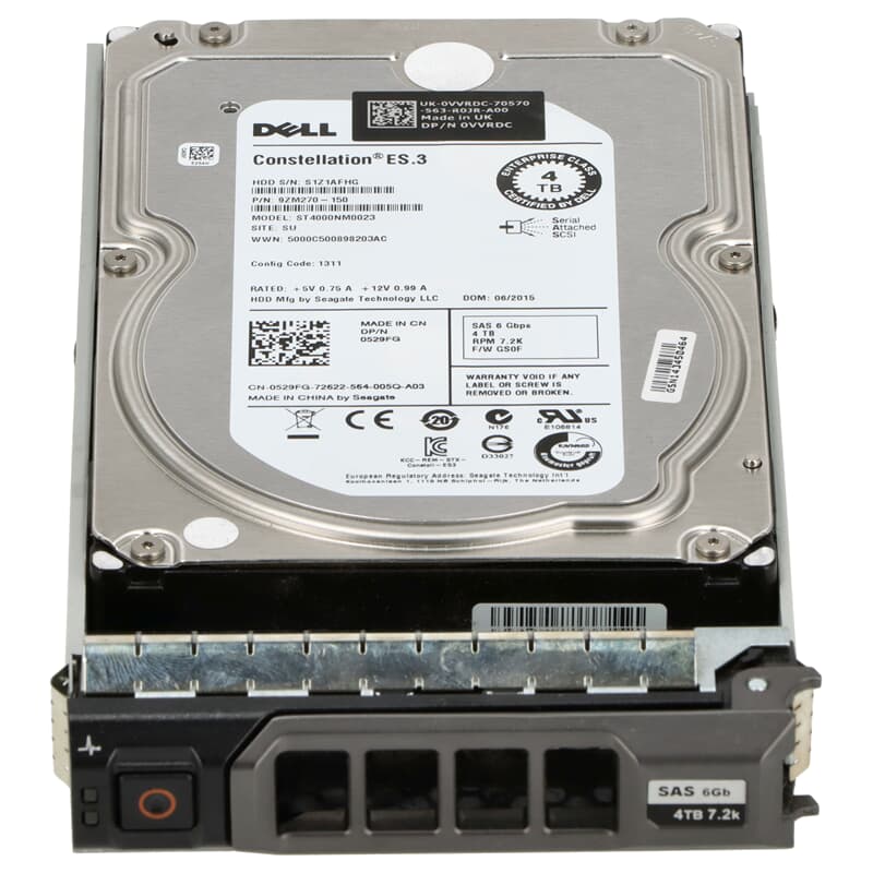 529FG Dell 4TB 7.2K RPM 128 MB Buffer SAS 6GBITS 3.5Inches Form