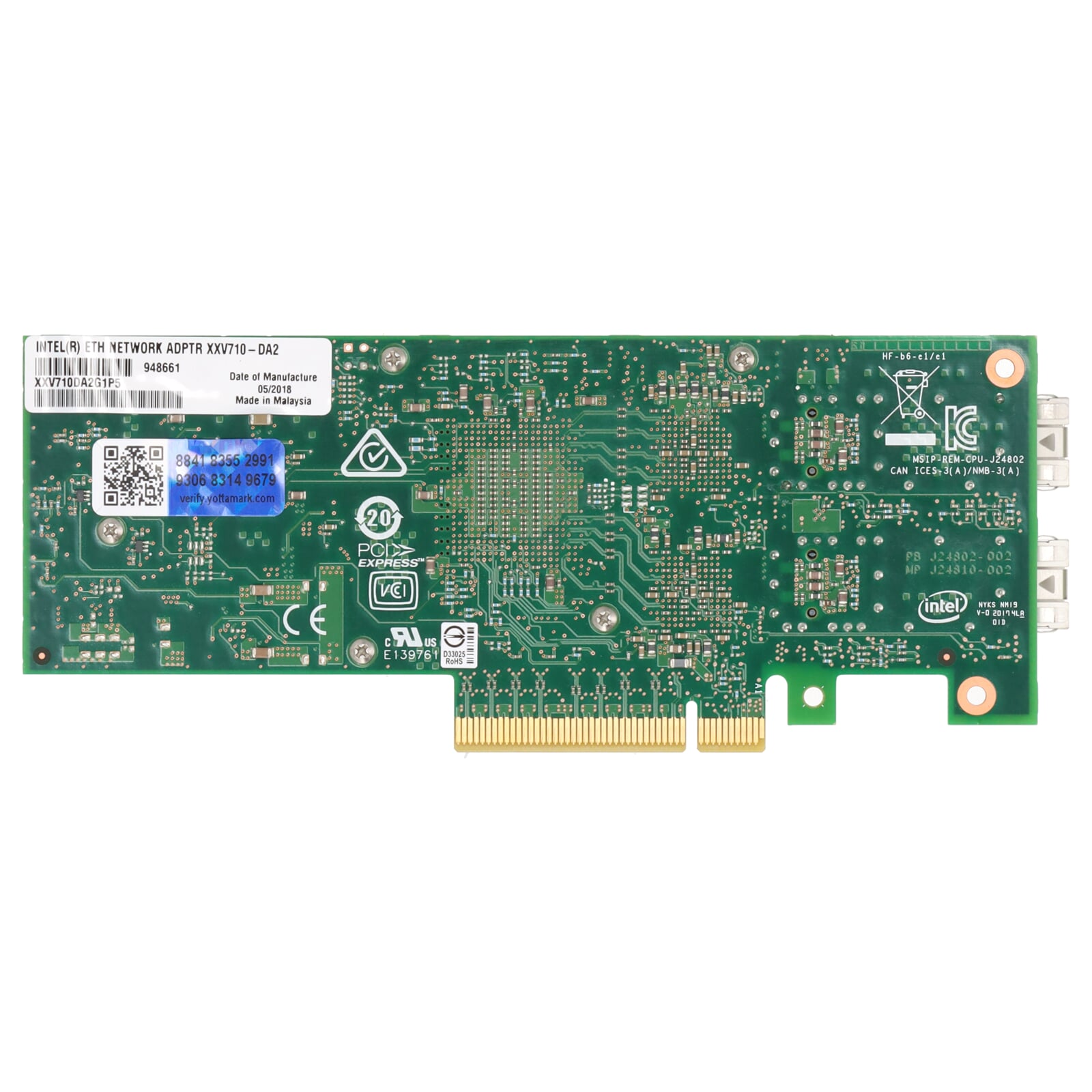 Karta sieciowa Intel XXV710-DA2 2x 10/25GbE SFP28 PCI-E - XXV710DA2G1P5 - Zdjęcie 8 z 8